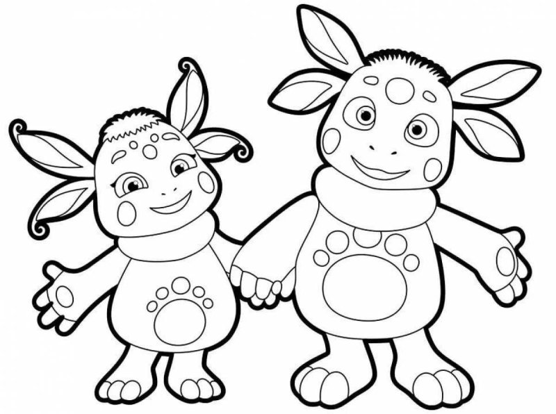 Детские раскраски Лунтик