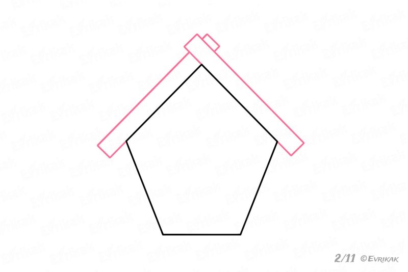 Избушка шаблон для вырезания