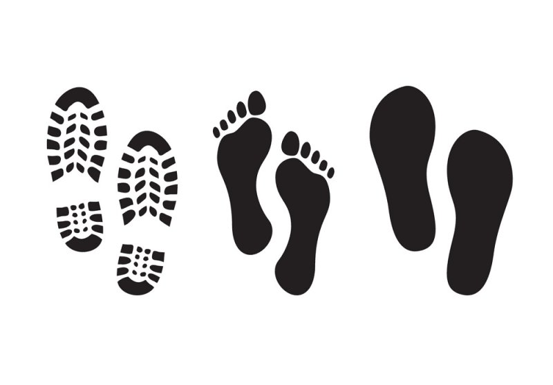 Наклейка следы