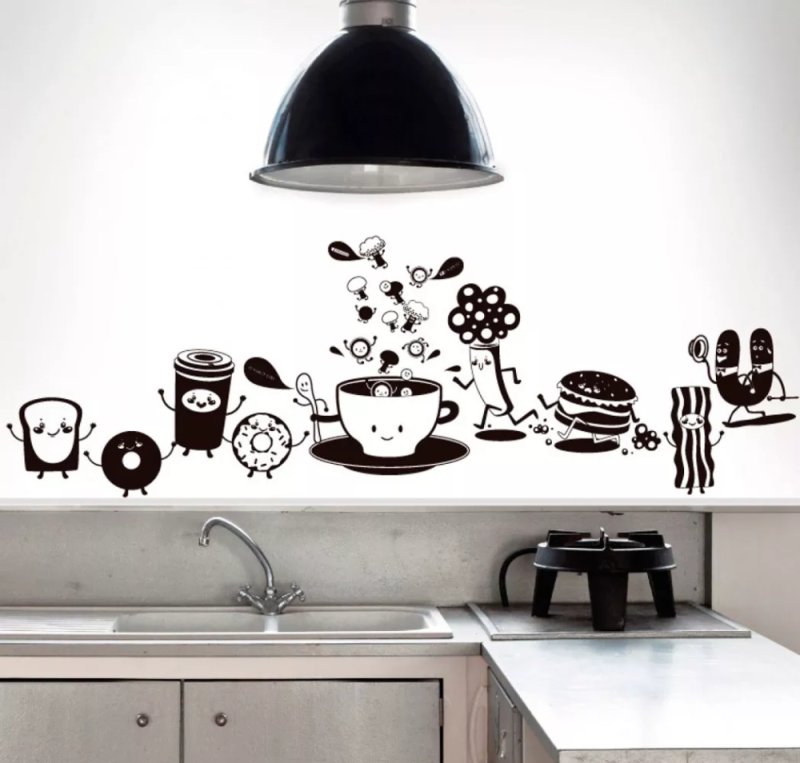 Наклейки на стену на кухню