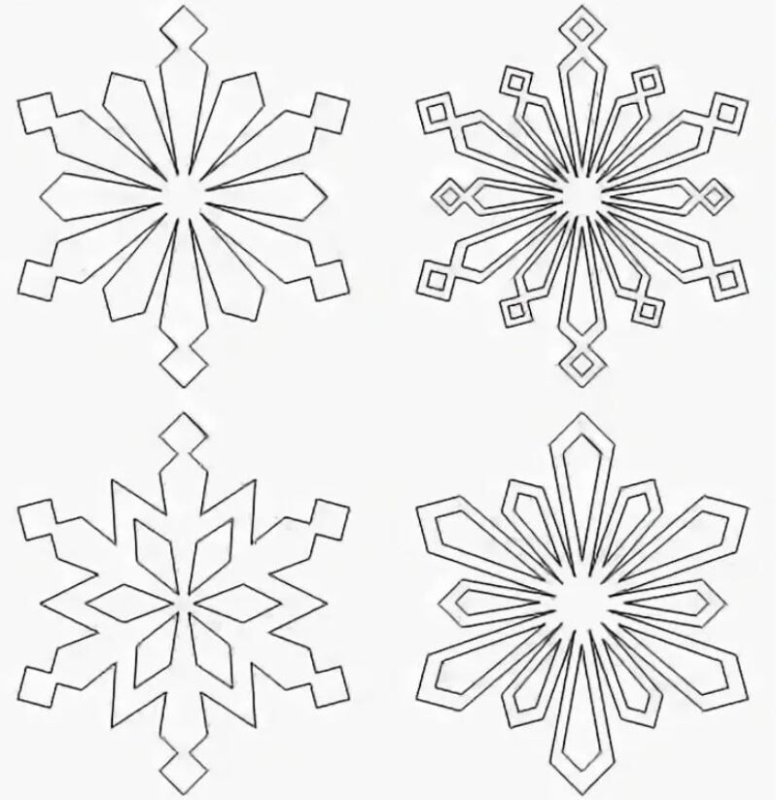 Снежинки на окна трафареты