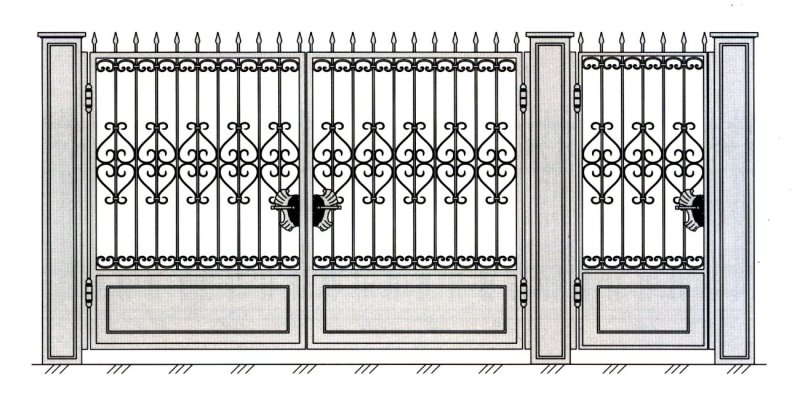 Эскизы металлических ворот