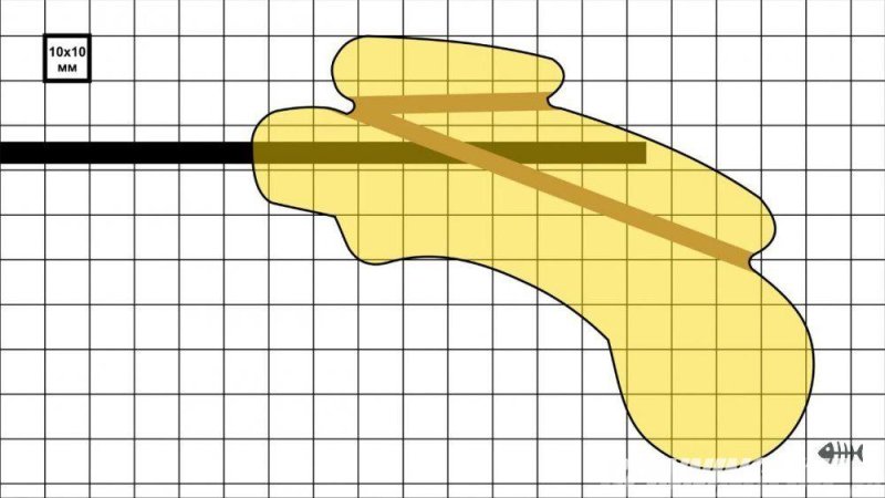 Удочка блеснилка зимняя чертеж