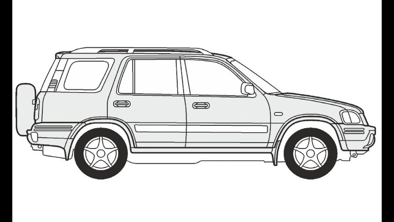 Раскраски машины Honda CRV rd1