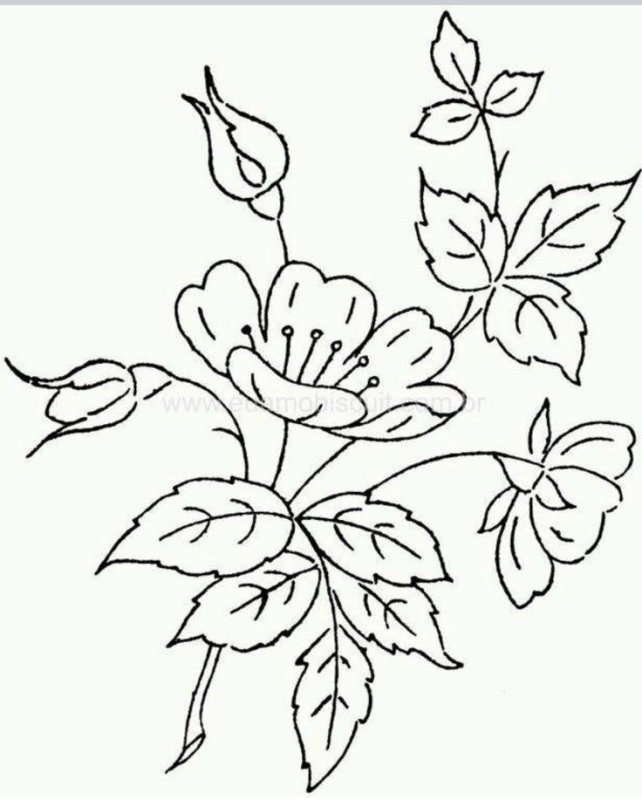 Цветочные узоры для вышивки гладью