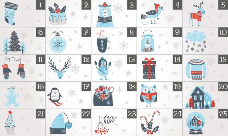 Адвент календарь для дошкольников с заданиями