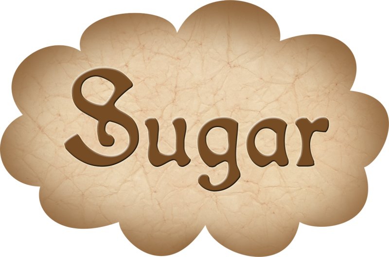 Надпись сахар