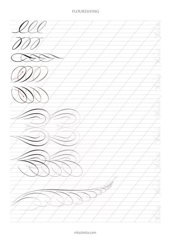 Copperplate прописи для каллиграфии