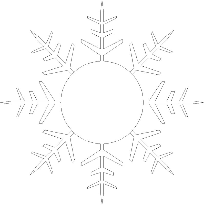 Нарисовать снежинку