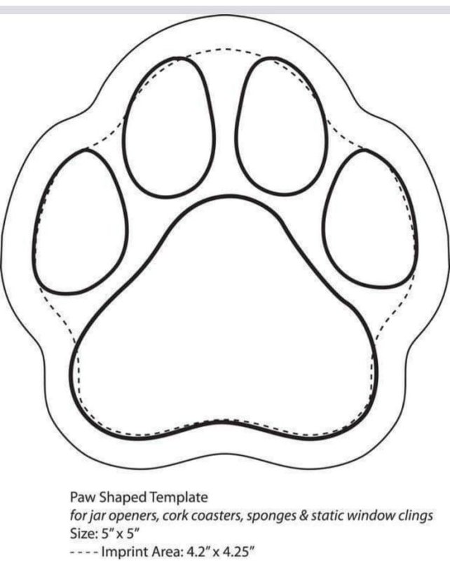 Трафарет собачья лапа