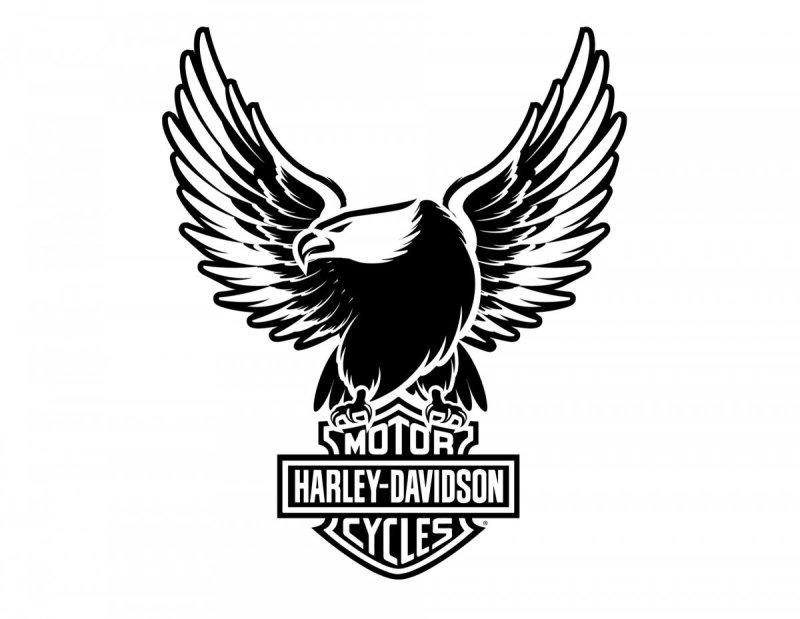 Орел Харлей Дэвидсон вектор