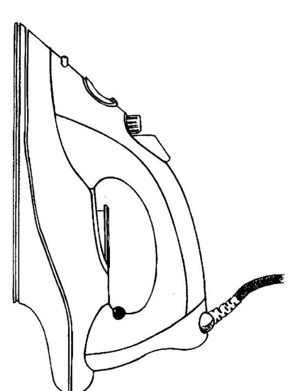Утюг раскраска для детей
