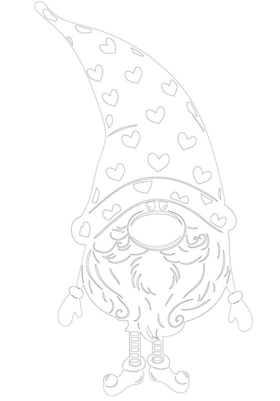 Гномик раскраска