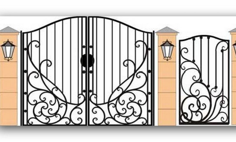 Калитка кованая эскиз