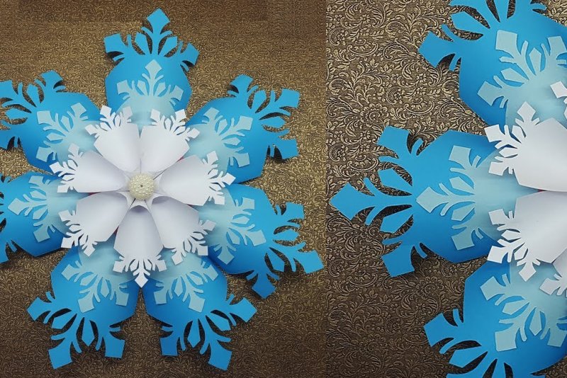 Снежинка объемная