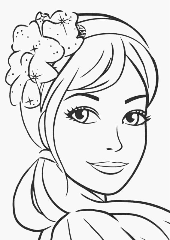 Портрет мамы раскраска для детей