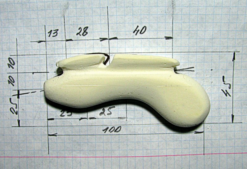 Ручка для зимней удочки из пенопласта