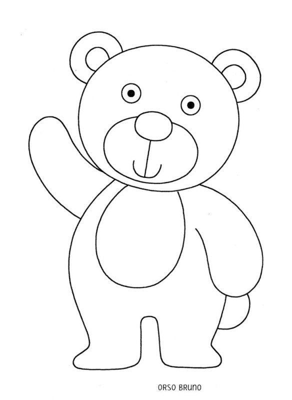 Раскраска. Медвежонок