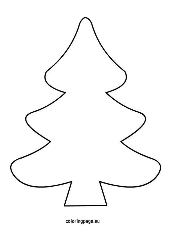 Елочка трафарет