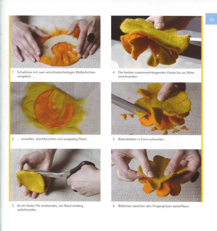 Валяние из шерсти для начинающих цветы