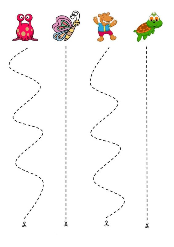 Линии для вырезания для детей