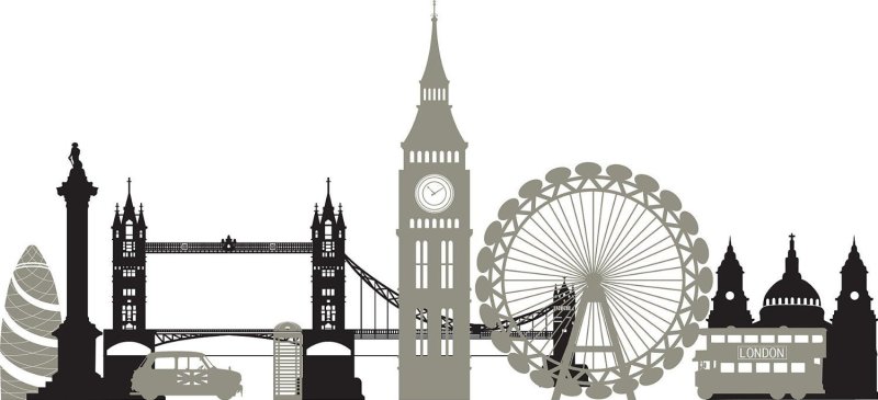 Трафарет Лондон для стены