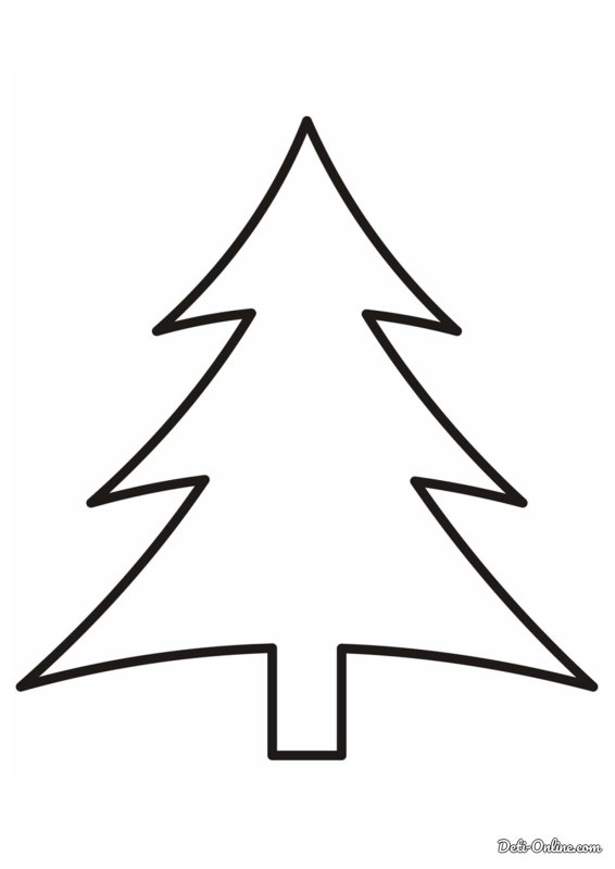 Елка раскраска