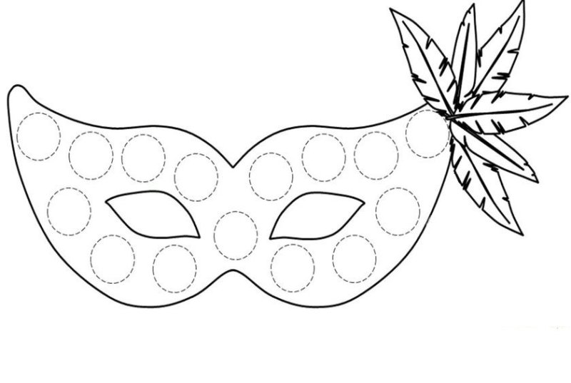 Карнавальная маска трафарет