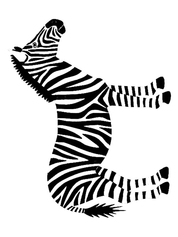 Зебра шаблон для аппликации