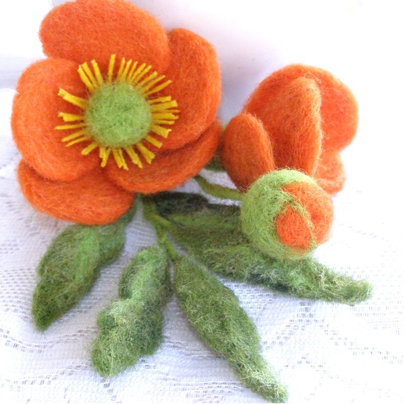 Валяние из шерсти цветы