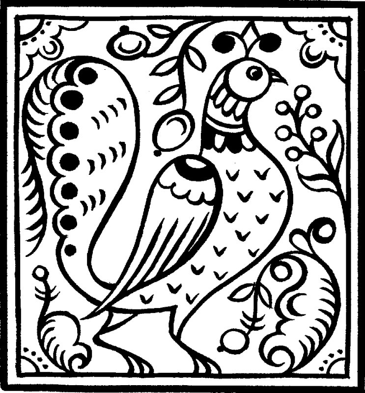 Раскраска "Борецкая роспись"