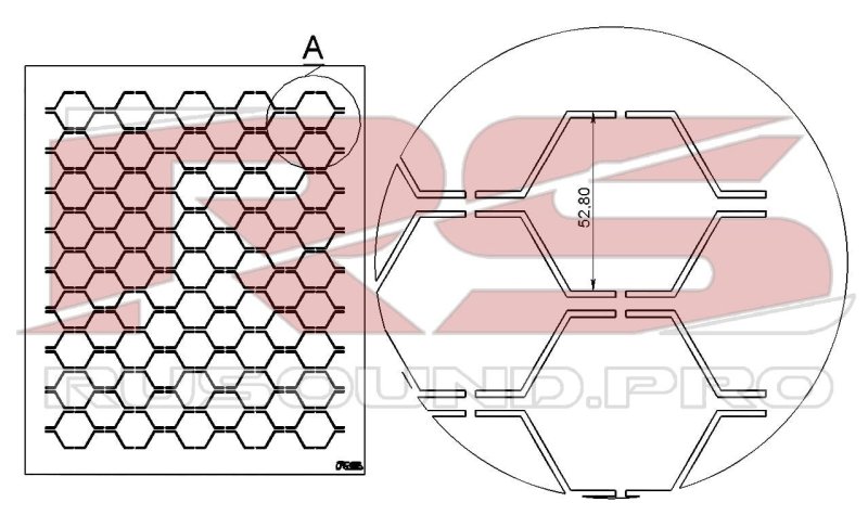 Рисунок соты на машине
