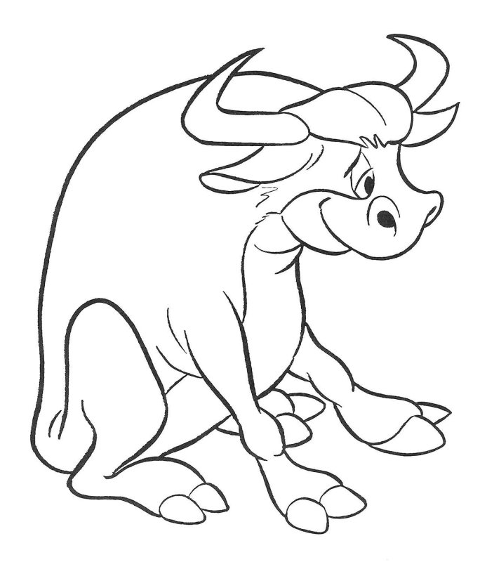 Трафарет бычка