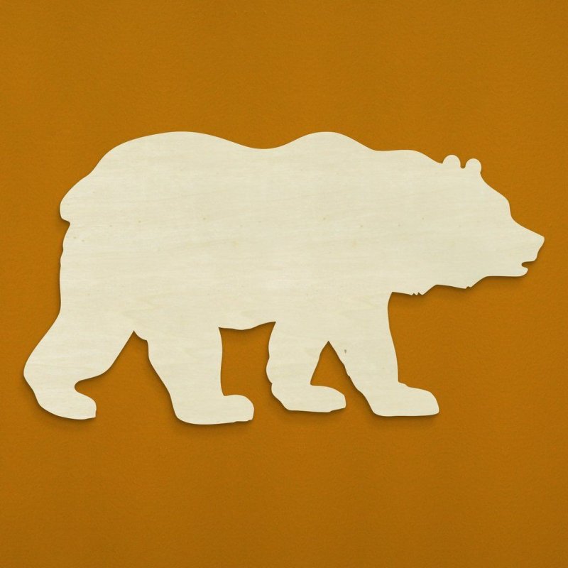 Трафарет медведя для вырезания
