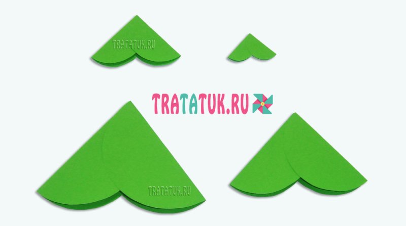 Елочка из кругов бумаги аппликация