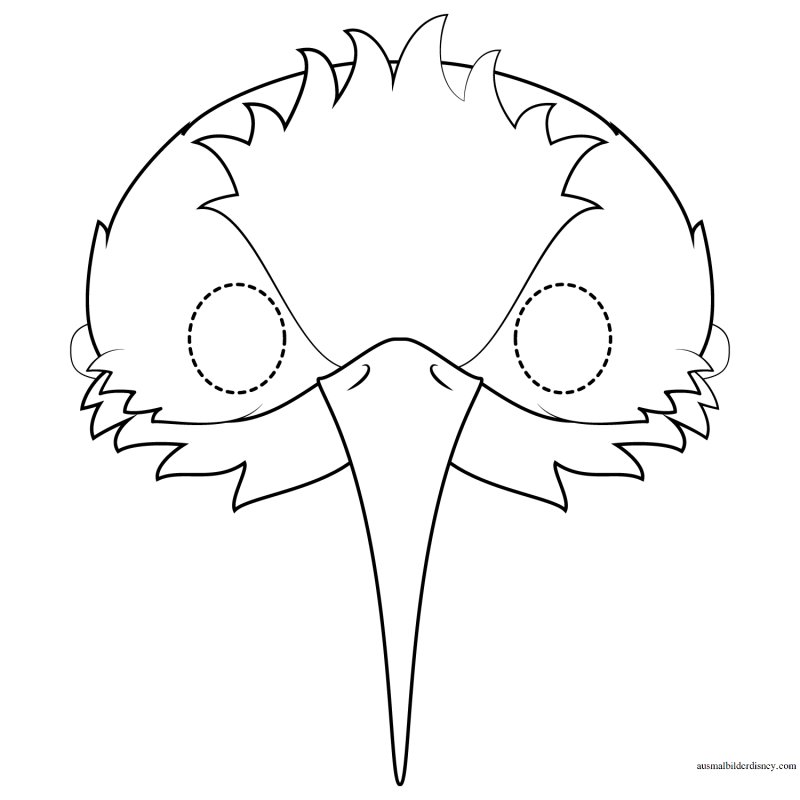 Маска птицы для детей