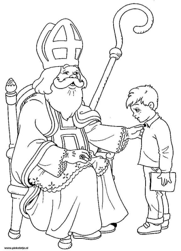 Разукрашка Святой Николай