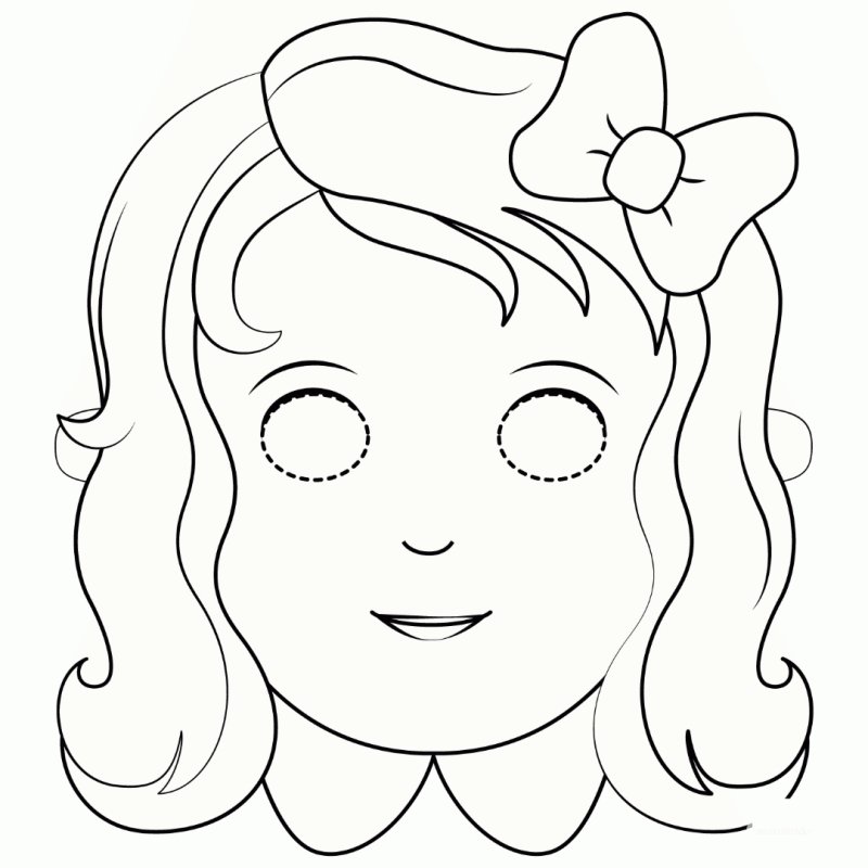 Контур женского лица