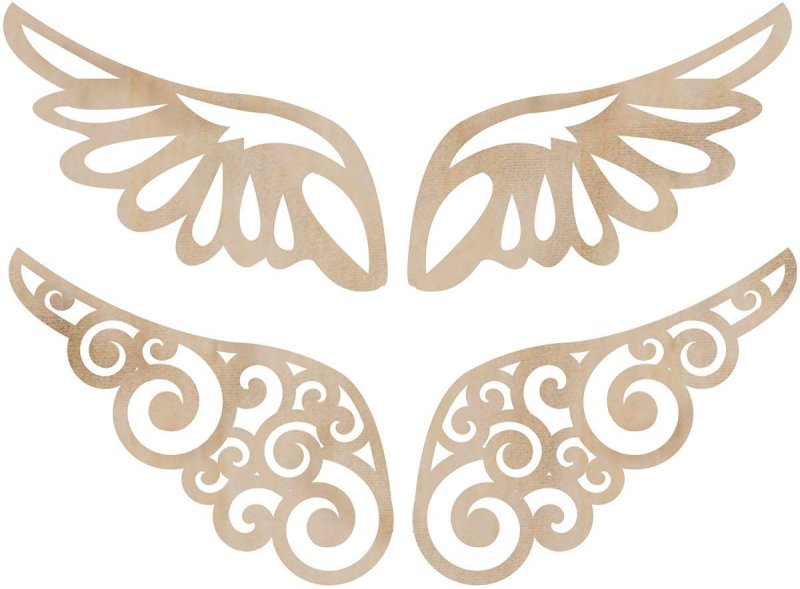 Крылья ангела трафарет