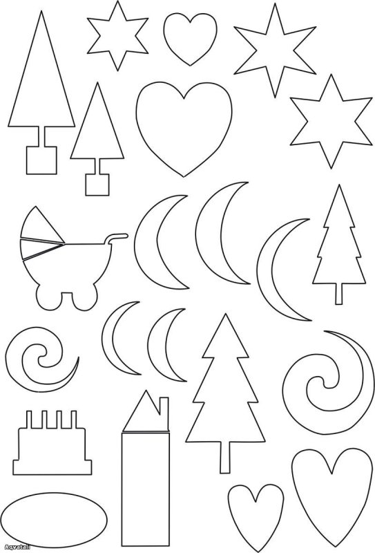 Фигуры для вырезания для детей