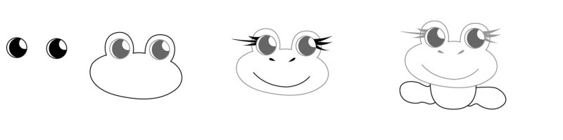 Мордочка лягушки рисунок