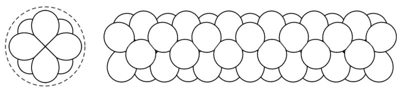 Схема плетения гирлянды из шаров