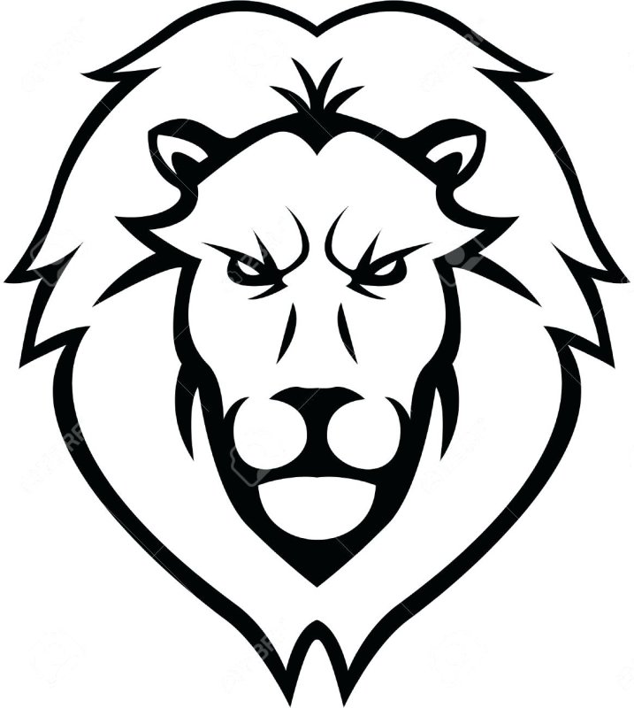 Морда Льва трафарет