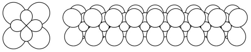 Трехцветная гирлянда из шаров схема