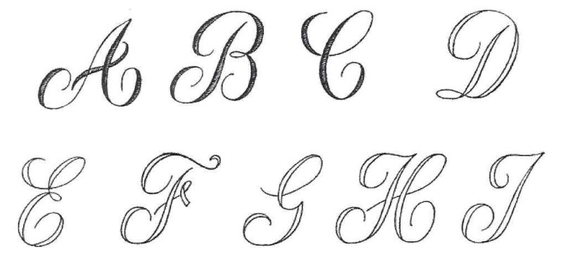 Буквы красивым шрифтом