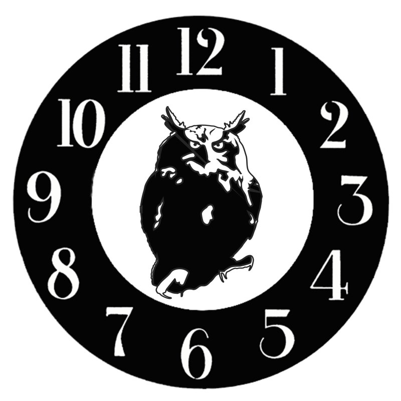 Циферблат часов черно-белый