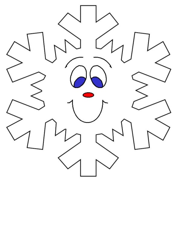 Веселые снежинки шаблоны