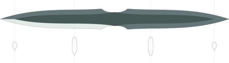 Метательный нож характерник чертеж