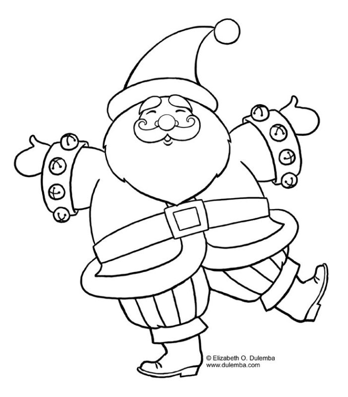 Дед Мороз раскраска