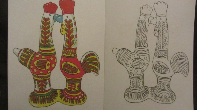 Филимоновская Каргопольская Дымковская игрушка нарисовать